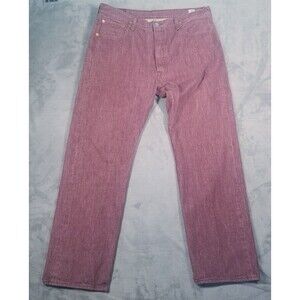 Levi Strauss & Co. 501 Jeans White Oak Cone Denim Mens Red 38 x 32